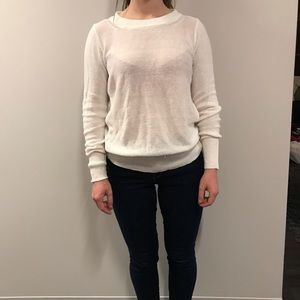 Simple light white sweater